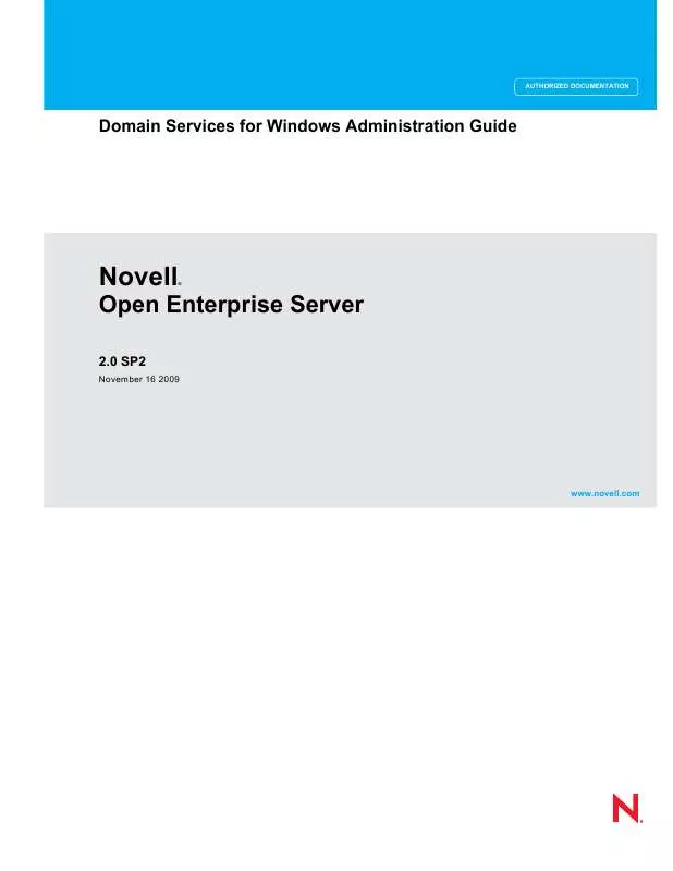 Mode d'emploi NOVELL OPEN ENTERPRISE SERVER 2.0 SP2