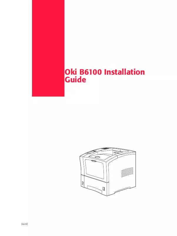 Mode d'emploi OKI B6100