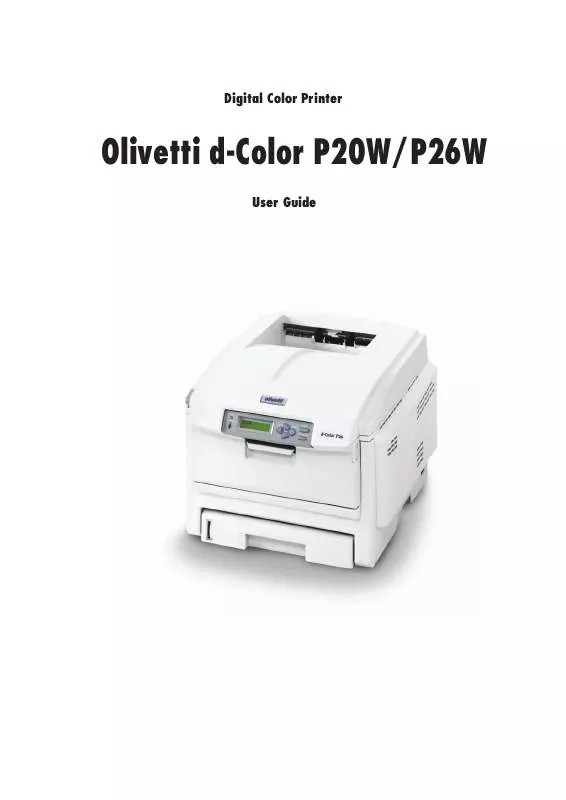 Mode d'emploi OLIVETTI D-COLOR P20W