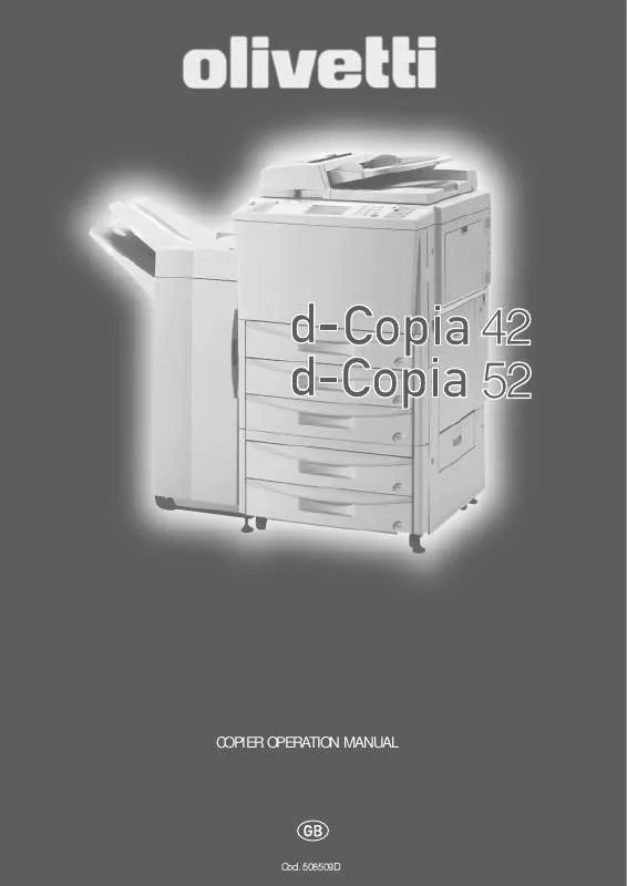 Mode d'emploi OLIVETTI D-COPIA 42