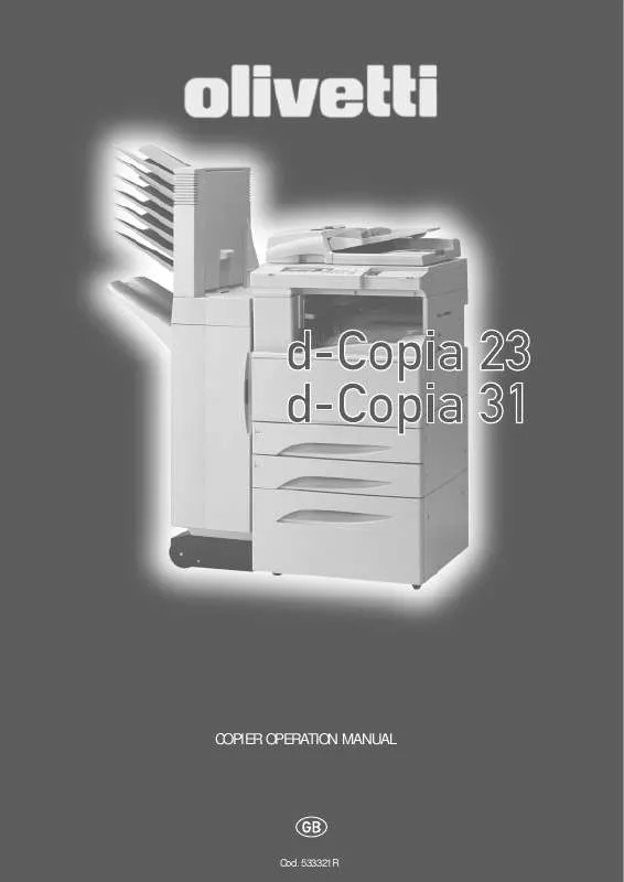 Mode d'emploi OLIVETTI D-COPIA 31