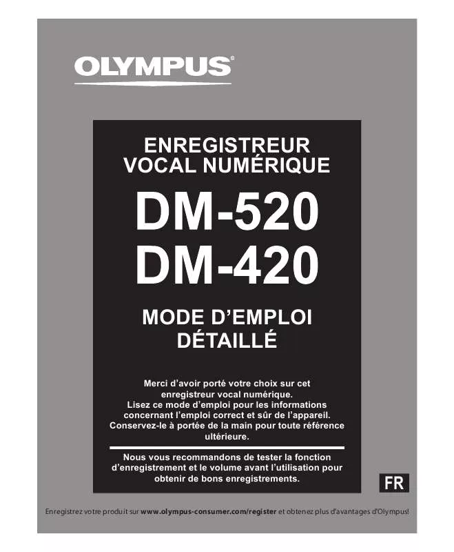 Mode d'emploi OLYMPUS DM-420