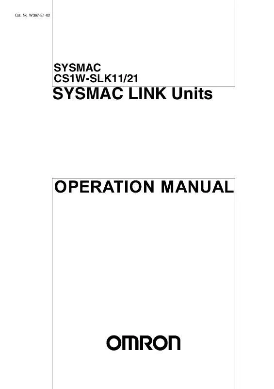 Mode d'emploi OMRON CS1W-SLK11-21