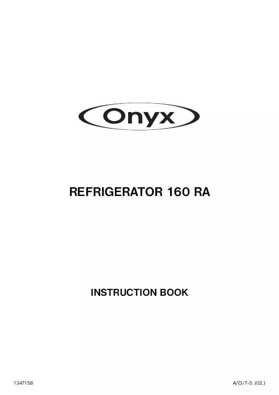 Mode d'emploi ONYX 160 RA