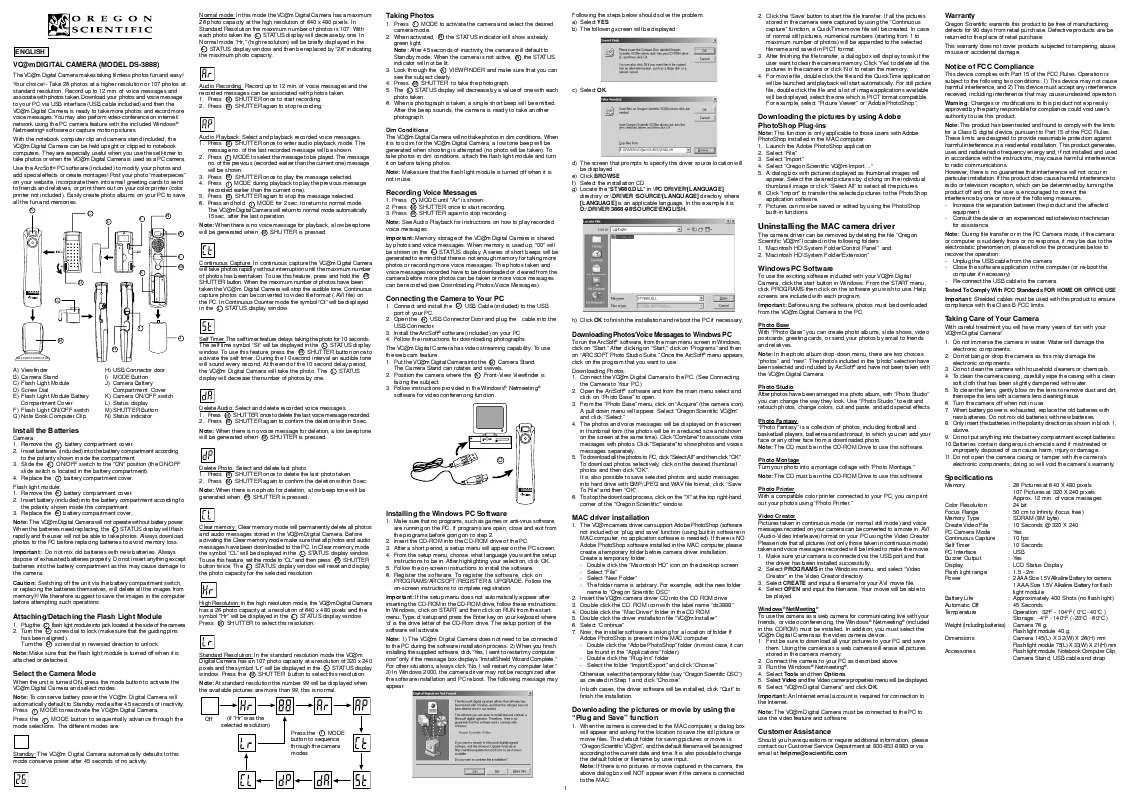 Mode d'emploi OREGON SCIENTIFIC DS3888