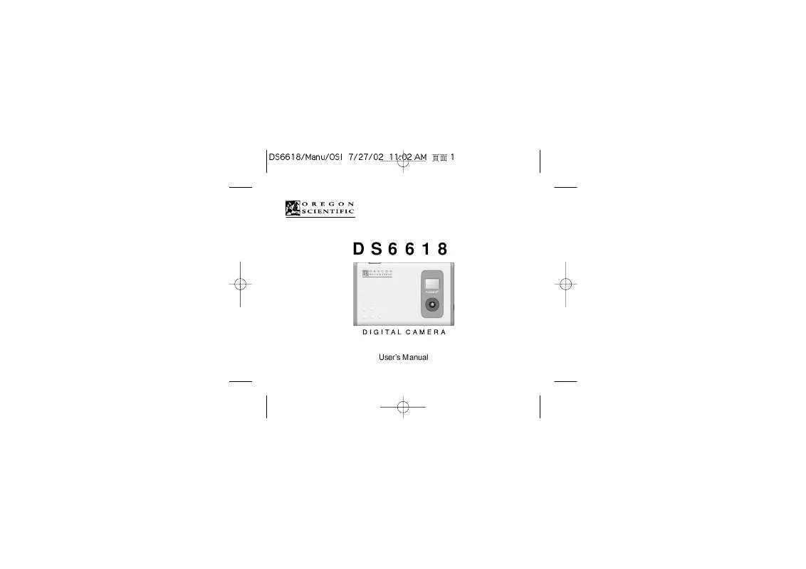 Mode d'emploi OREGON SCIENTIFIC DS6618