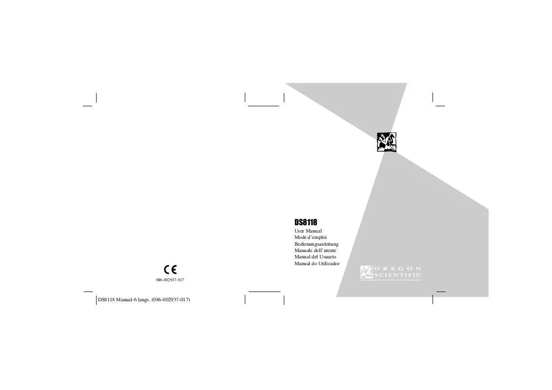 Mode d'emploi OREGON SCIENTIFIC DS8118