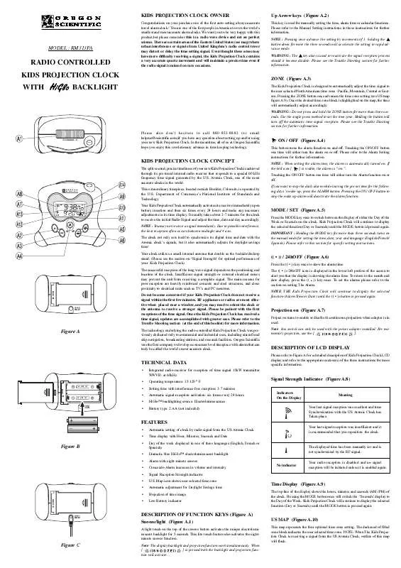 Mode d'emploi OREGON SCIENTIFIC RM313PA