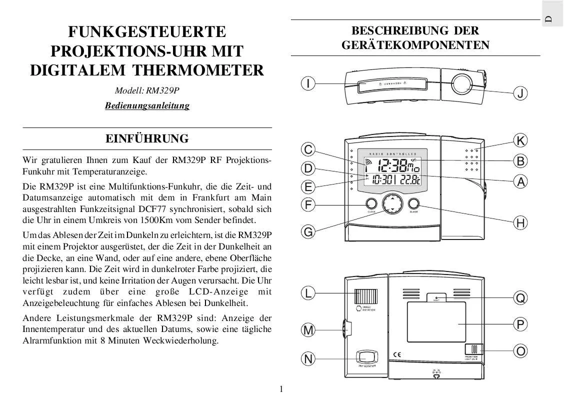 Mode d'emploi OREGON SCIENTIFIC RM329