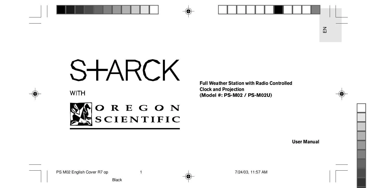 Mode d'emploi OREGON SCIENTIFIC STARCK PSM02A