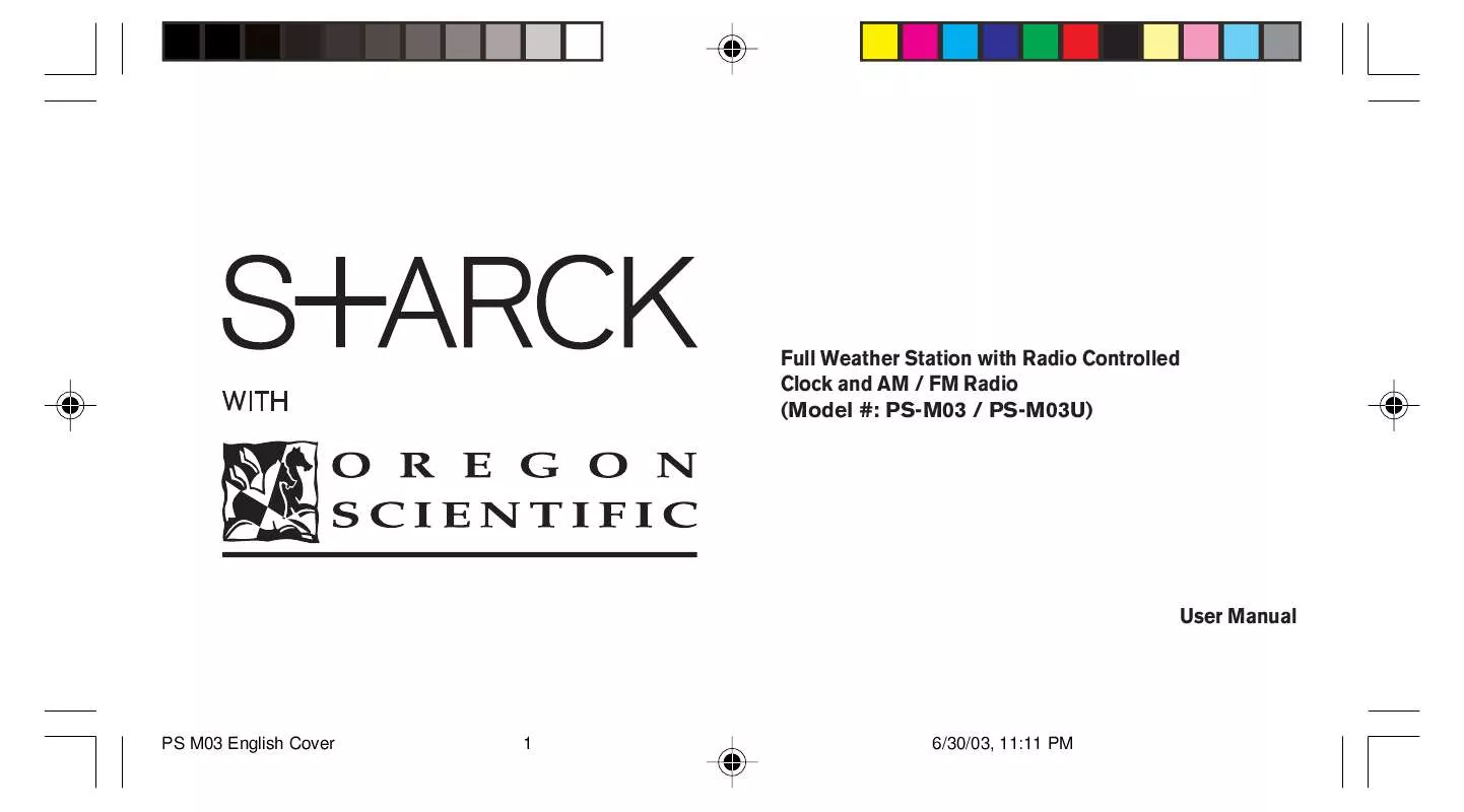 Mode d'emploi OREGON SCIENTIFIC STARCK PSM03A