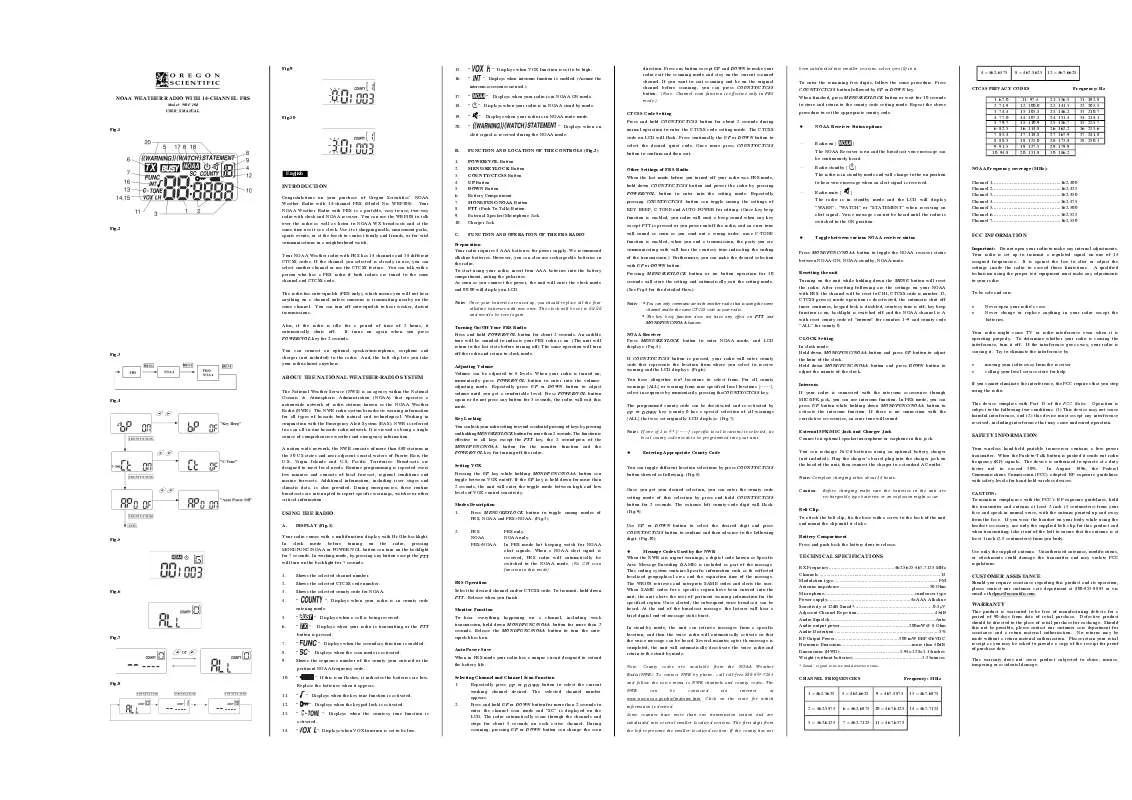 Mode d'emploi OREGON SCIENTIFIC WRF108