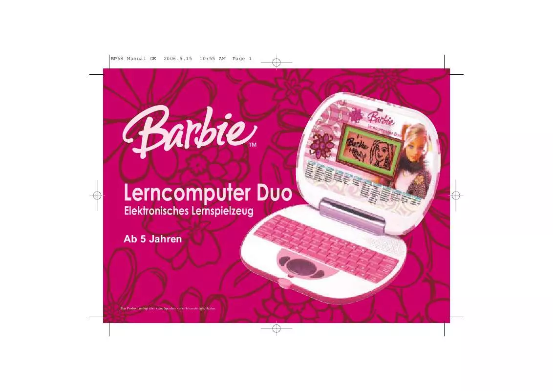 Mode d'emploi OREGON BARBIE LERNCOMPUTER DUO