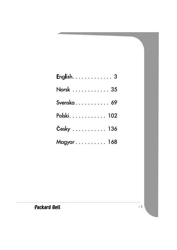 Mode d'emploi PACKARD BELL EHR2080 F