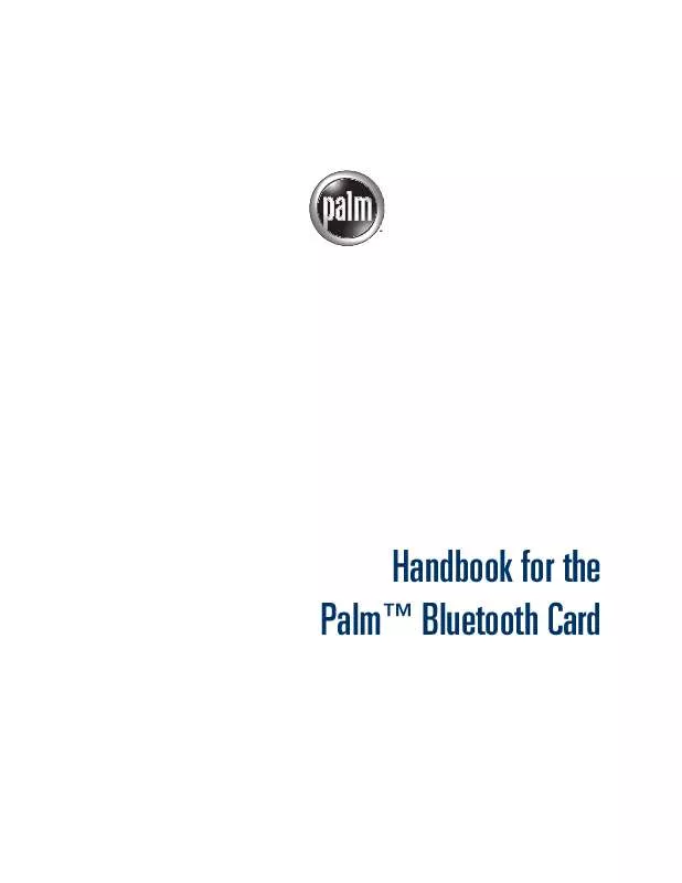 Mode d'emploi PALM BLUETOOTH CARD