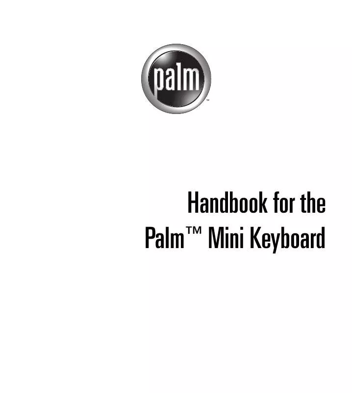 Mode d'emploi PALM MINI KEYBOARD