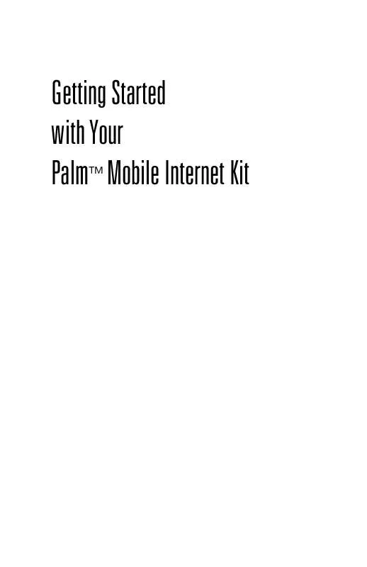 Mode d'emploi PALM MOBILE INTERNET KIT