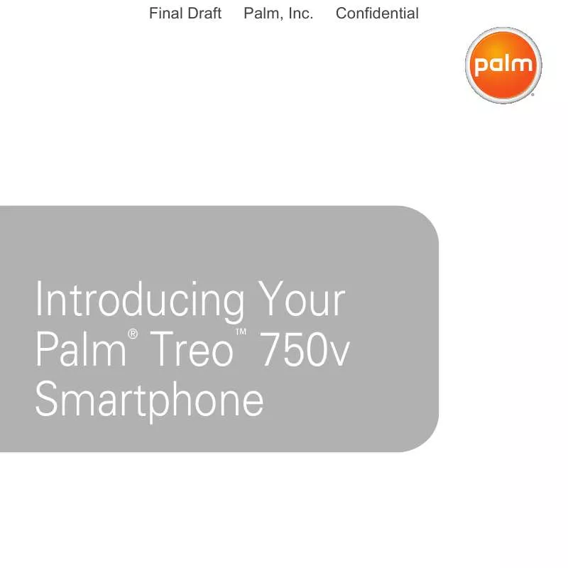 Mode d'emploi PALM TREO 750V