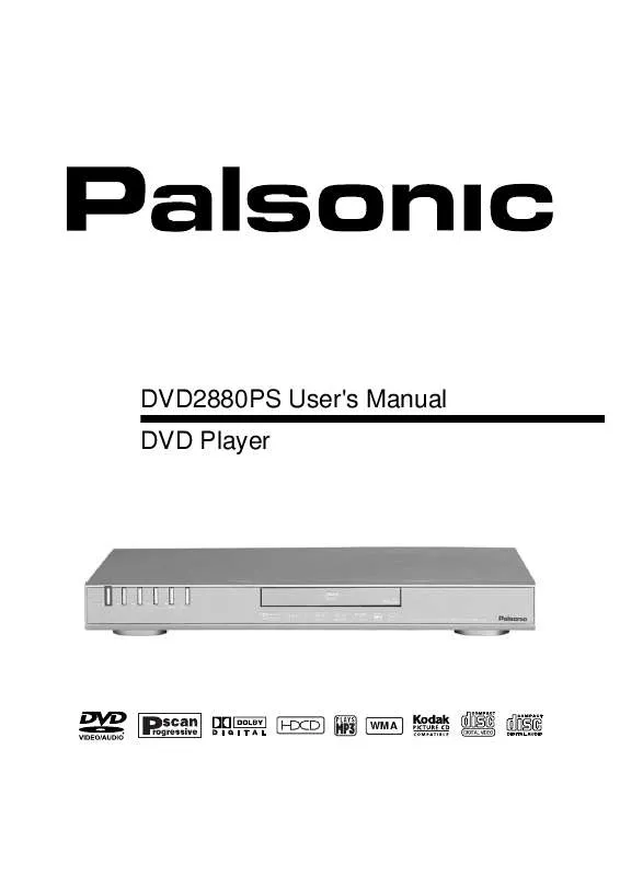 Mode d'emploi PALSONIC DVD2880PS