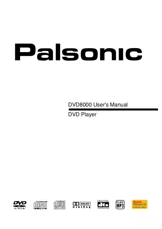 Mode d'emploi PALSONIC DVD8000