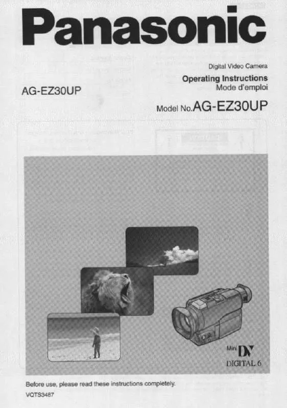 Mode d'emploi PANASONIC AG-EZ30