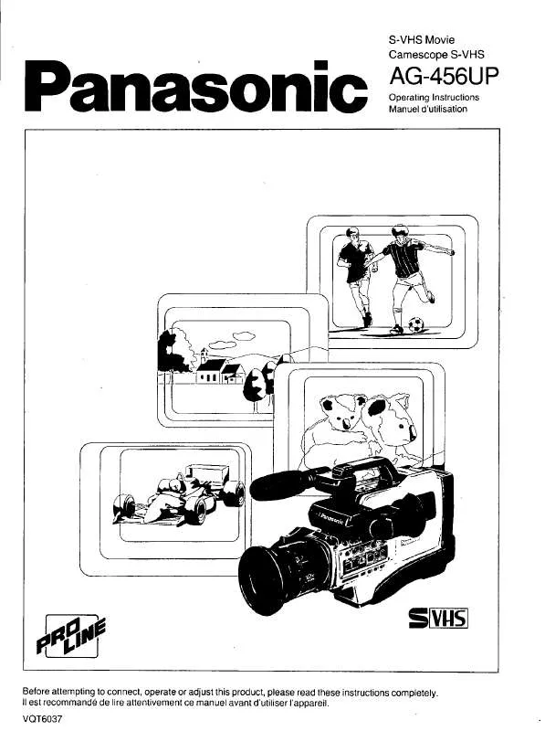 Mode d'emploi PANASONIC AG-456UP