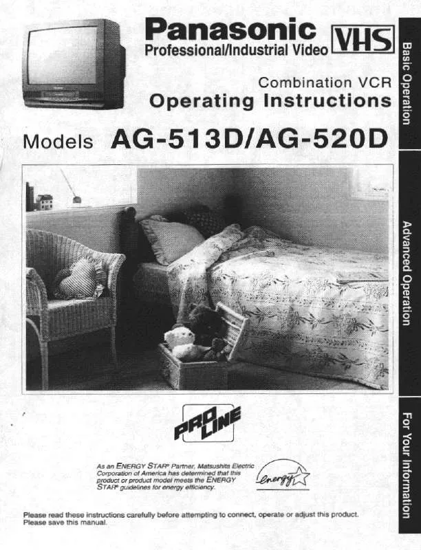 Mode d'emploi PANASONIC AG-513