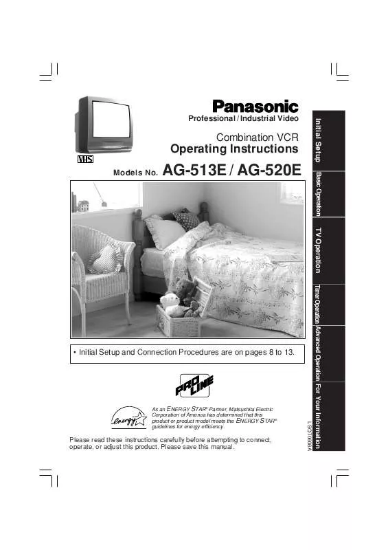 Mode d'emploi PANASONIC AG-513E