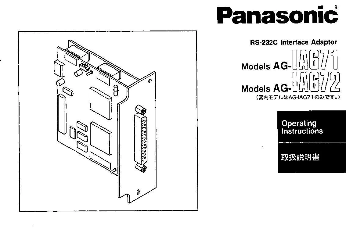 Mode d'emploi PANASONIC AG-IA671