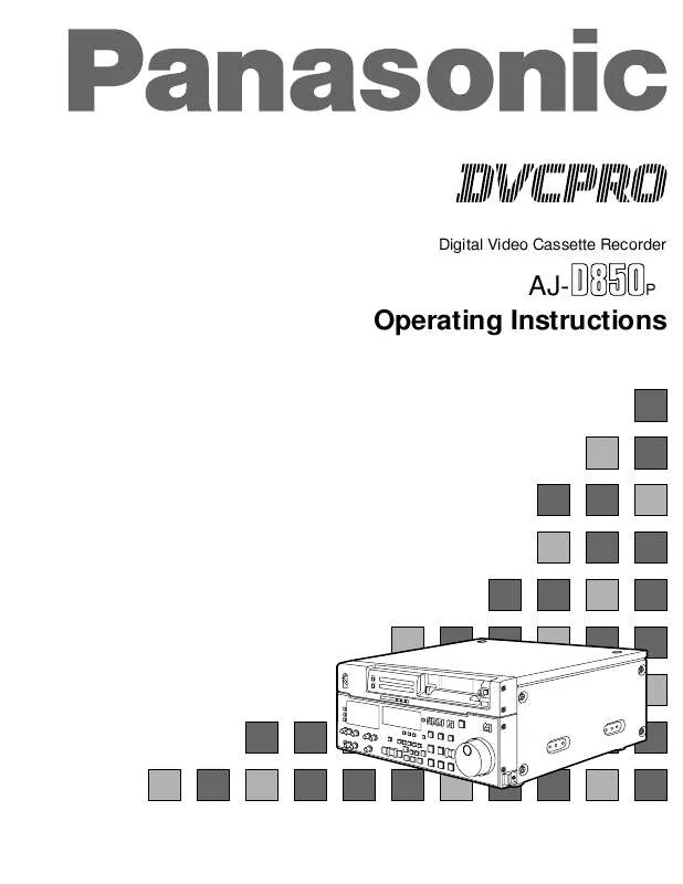 Mode d'emploi PANASONIC AJ-D850AP