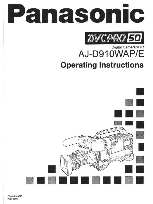 Mode d'emploi PANASONIC AJ-D910