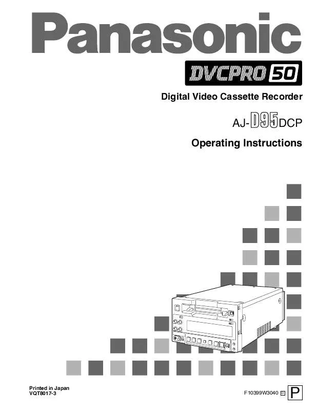 Mode d'emploi PANASONIC AJ-D95DCP