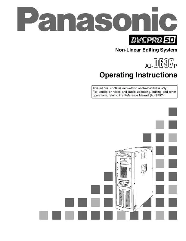 Mode d'emploi PANASONIC AJ-DE97