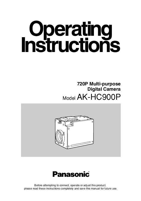 Mode d'emploi PANASONIC AK-HC900