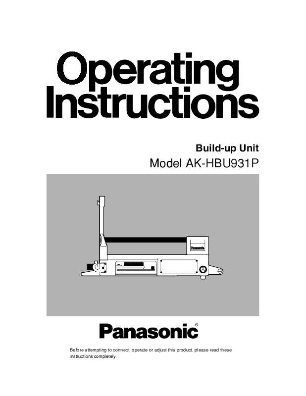 Mode d'emploi PANASONIC AK-HBU931