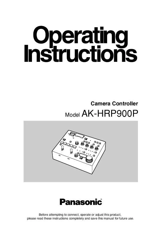 Mode d'emploi PANASONIC AK-HRP900P