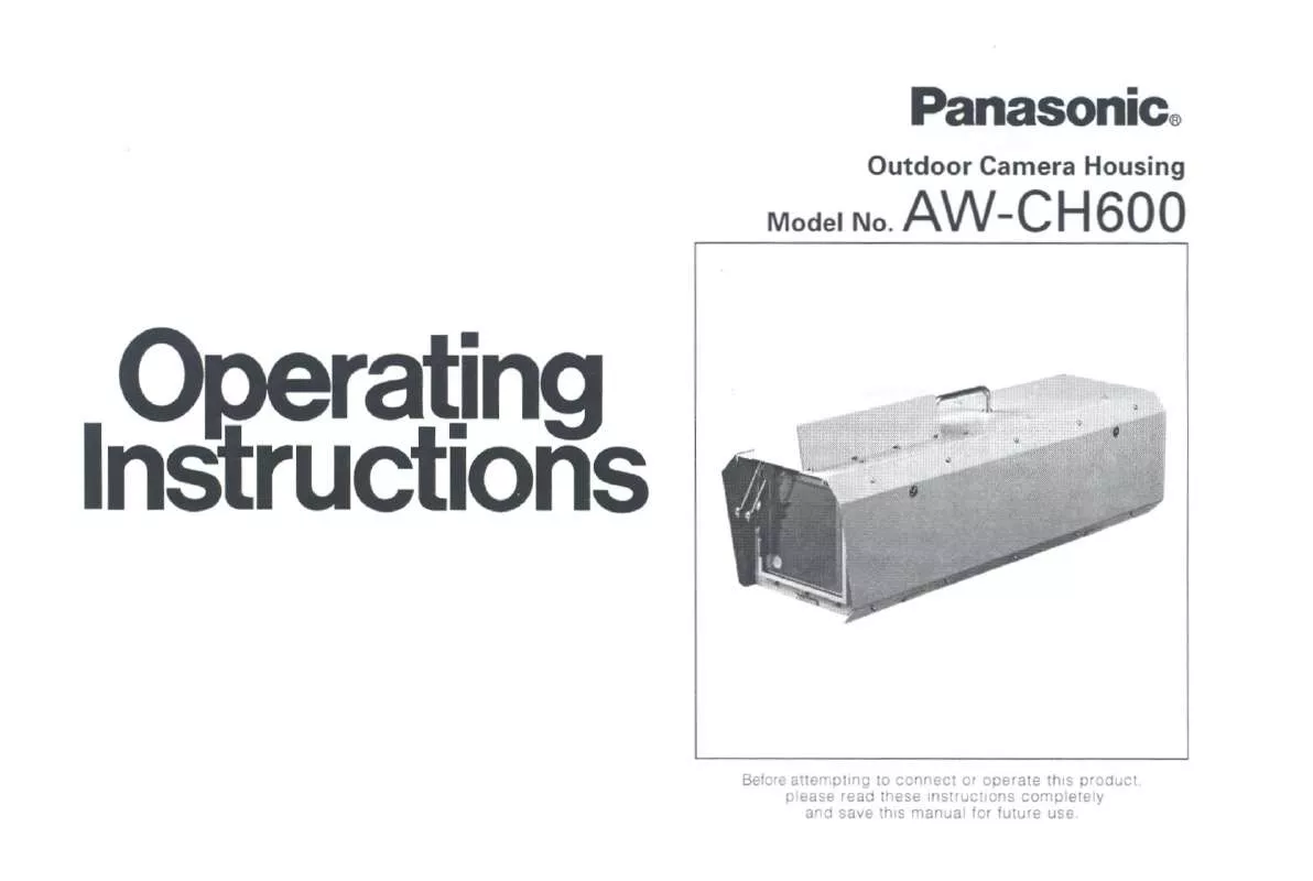 Mode d'emploi PANASONIC AW-CH600