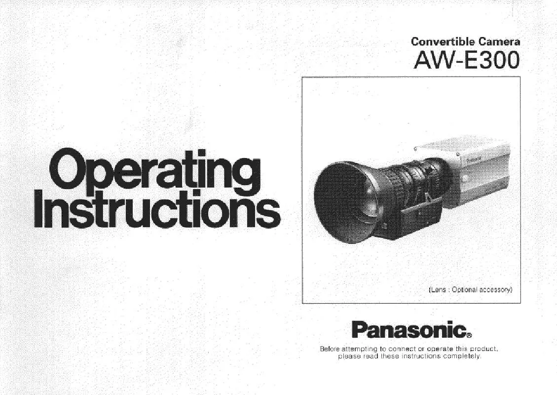 Mode d'emploi PANASONIC AW-E300