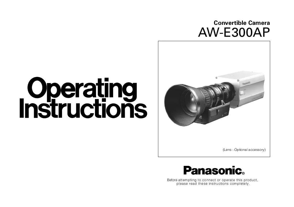 Mode d'emploi PANASONIC AW-E300A