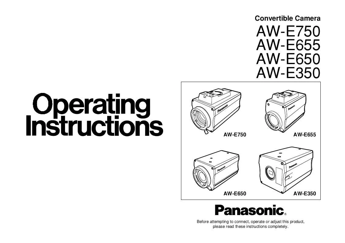 Mode d'emploi PANASONIC AW-E350