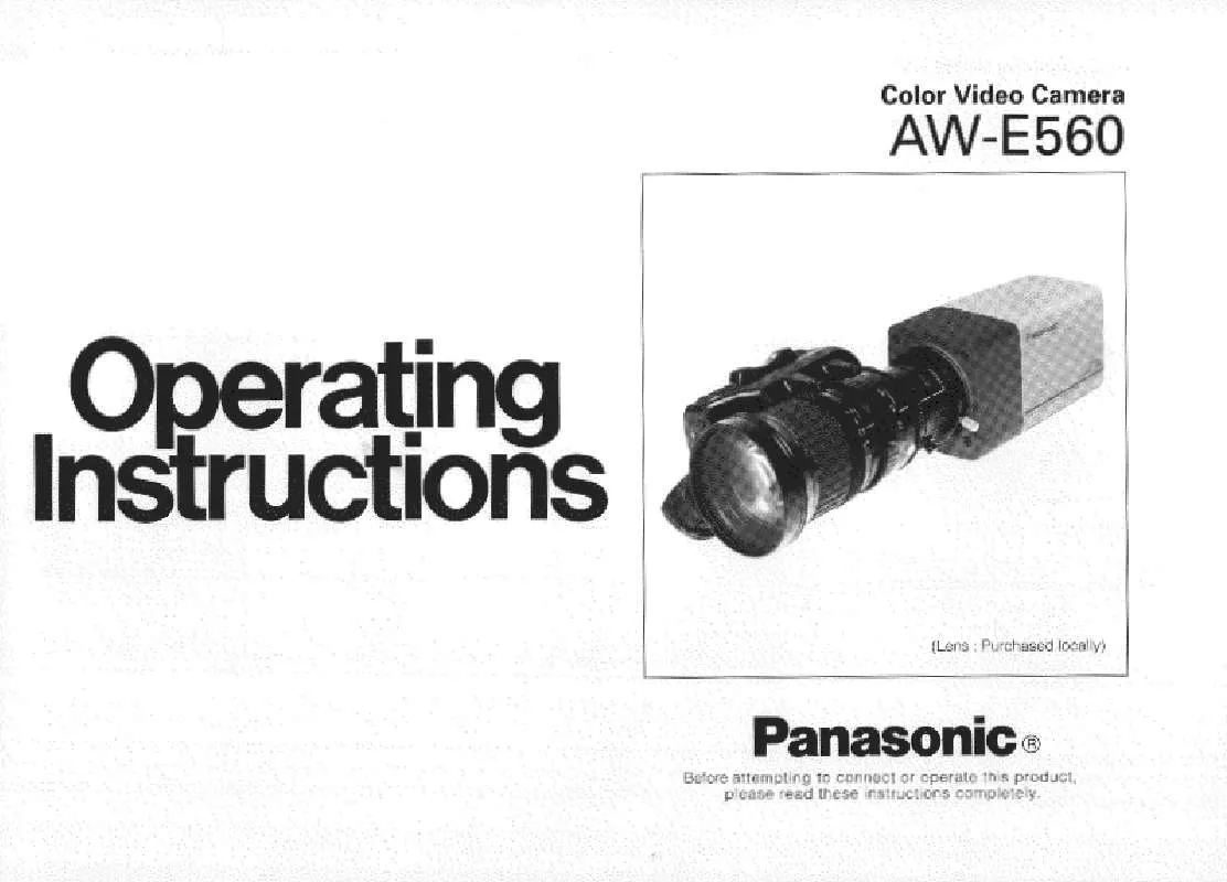 Mode d'emploi PANASONIC AW-E560