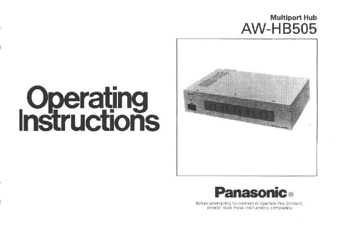 Mode d'emploi PANASONIC AW-HB505