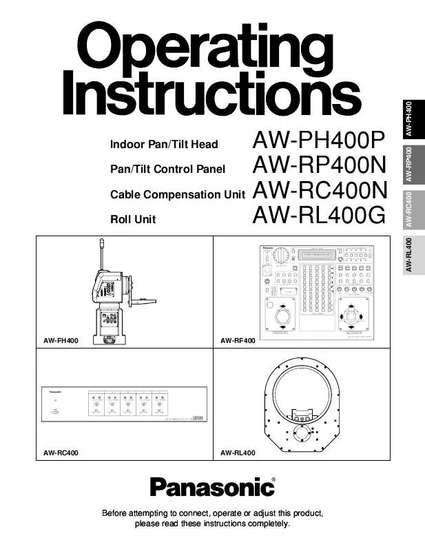 Mode d'emploi PANASONIC AW-PH400