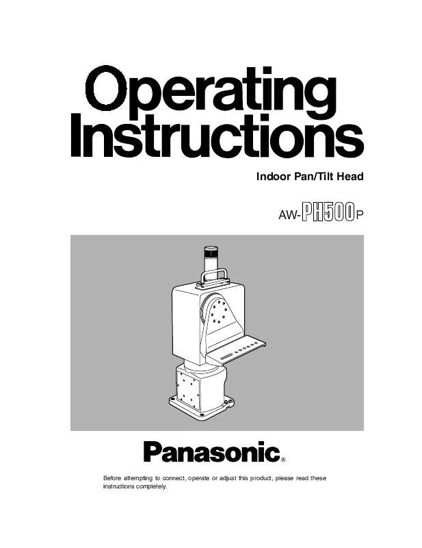 Mode d'emploi PANASONIC AW-PH500