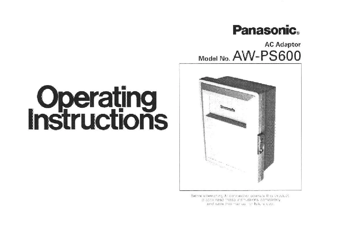 Mode d'emploi PANASONIC AW-PS600