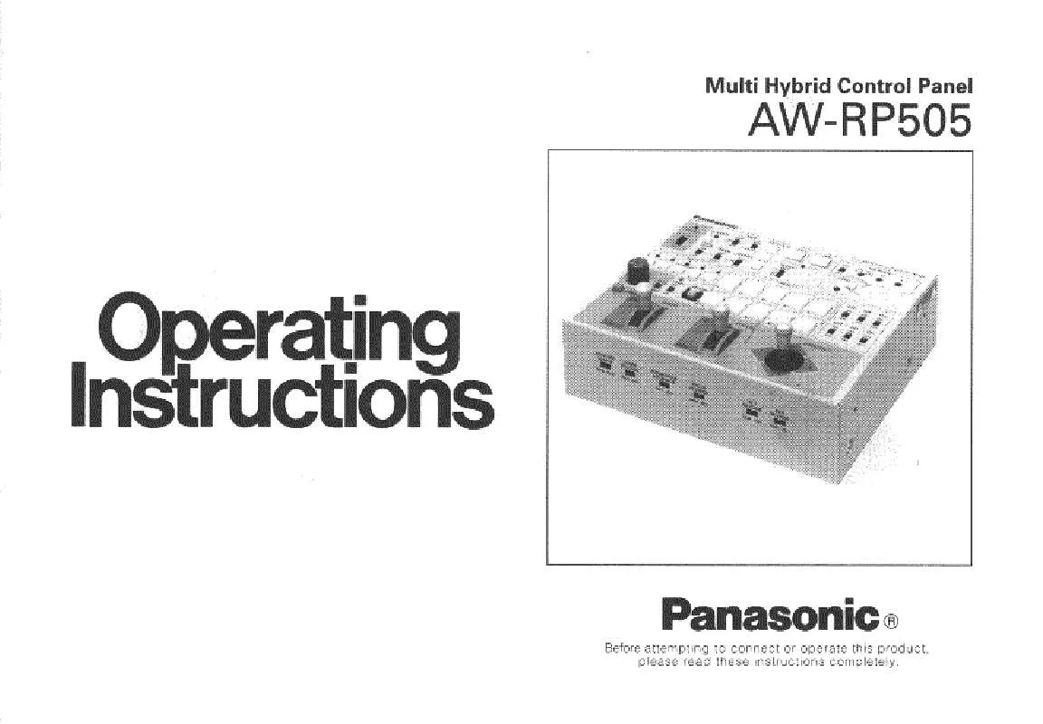 Mode d'emploi PANASONIC AW-RP505