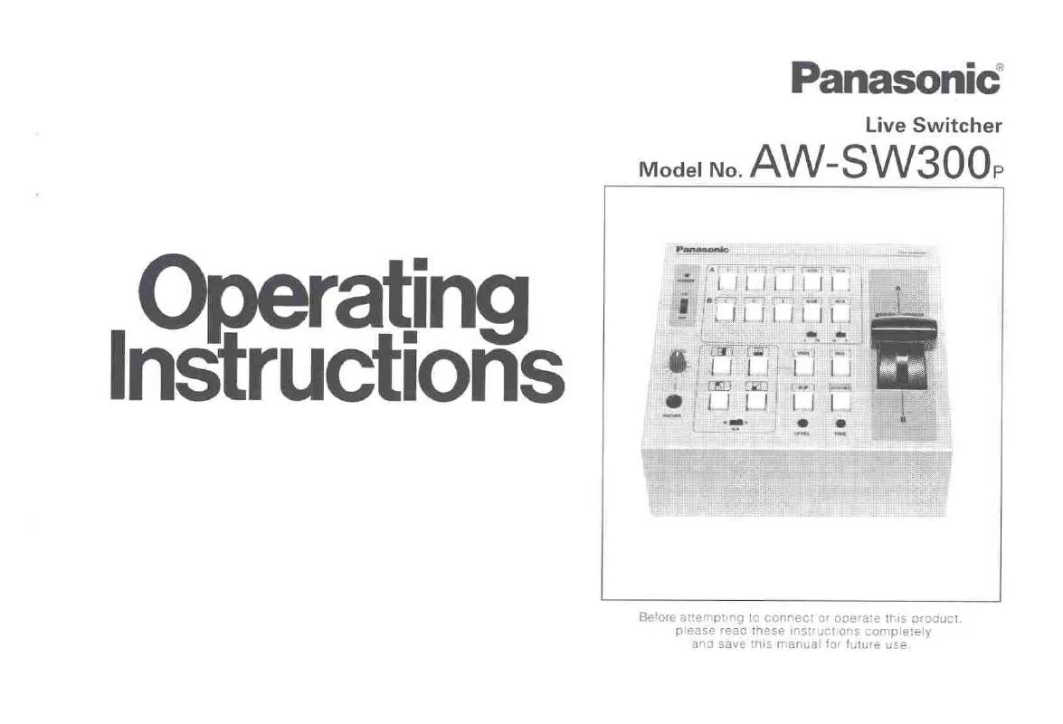 Mode d'emploi PANASONIC AW-SW300