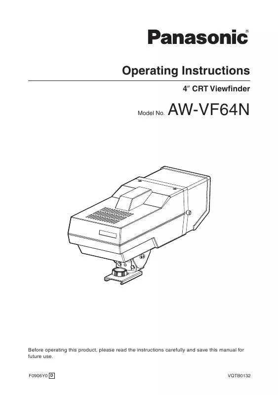 Mode d'emploi PANASONIC AW-VF64N