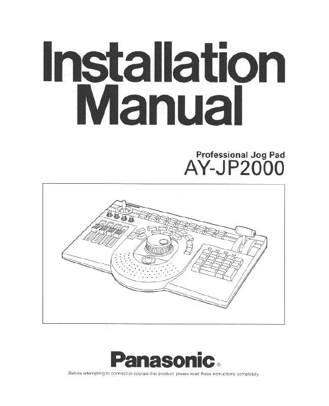 Mode d'emploi PANASONIC AYJP2000