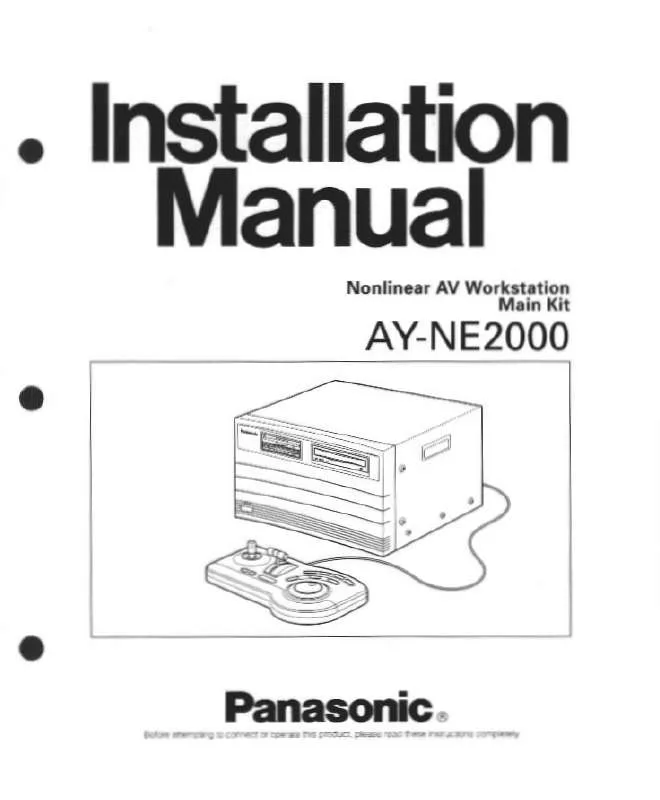 Mode d'emploi PANASONIC AYNE2000